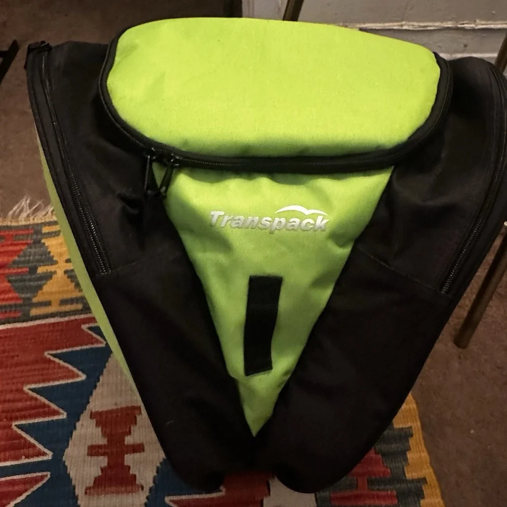 Transpack Edge Ski / Snowboard Boot and Gear Bag Backpack Lime Green & Black EUC